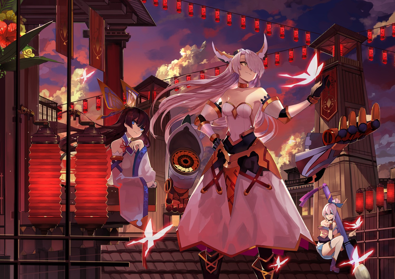 cleavage, no_bra, saberiii, sangai_senki, thighhighs