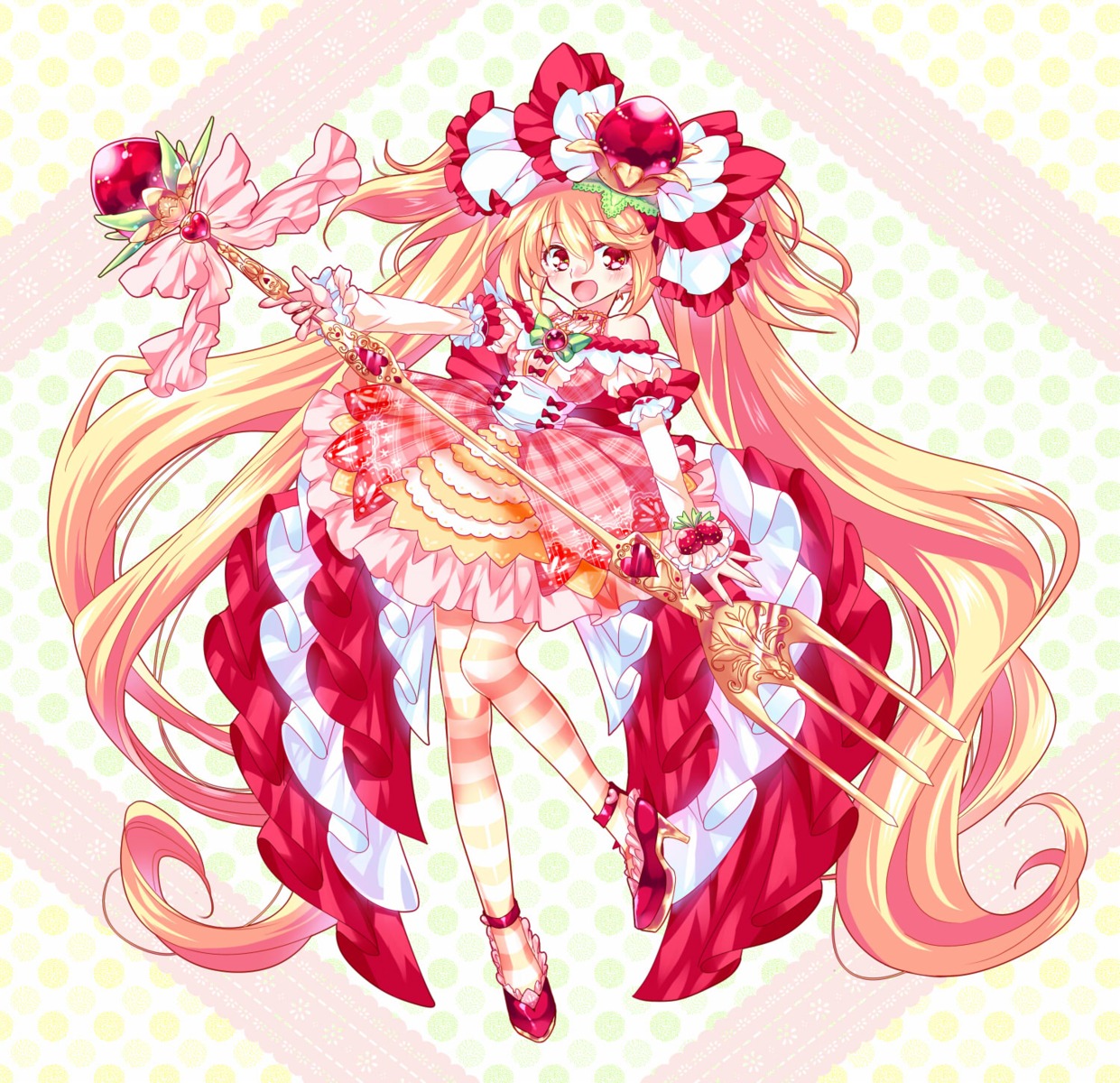 dress, heels, lolita_fashion, mike_(nasimomoringo), pantyhose, pocketland, weapon
