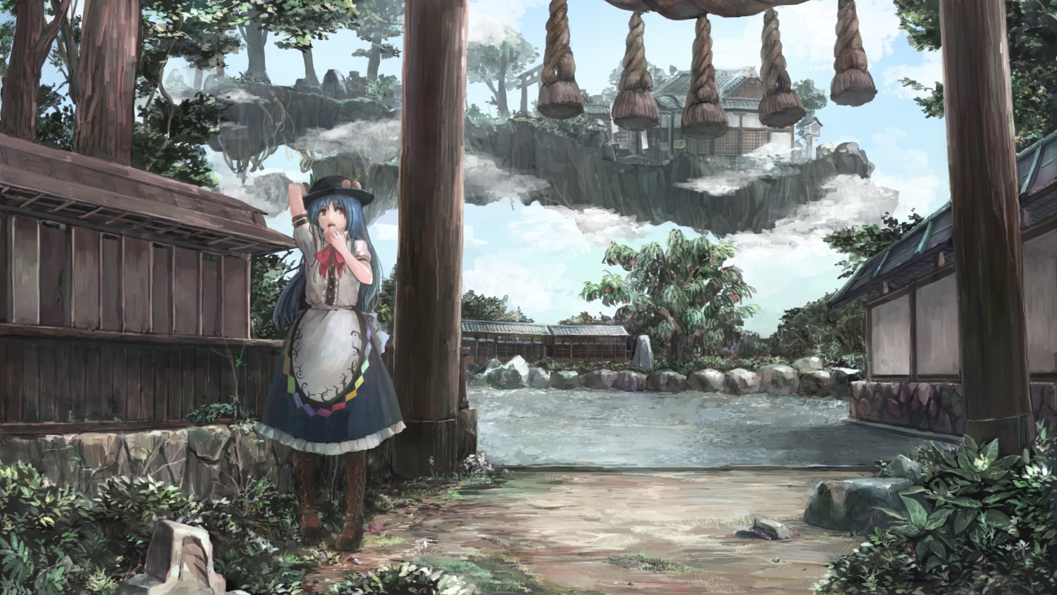 hinanawi_tenshi, ichiba_youichi, landscape, touhou