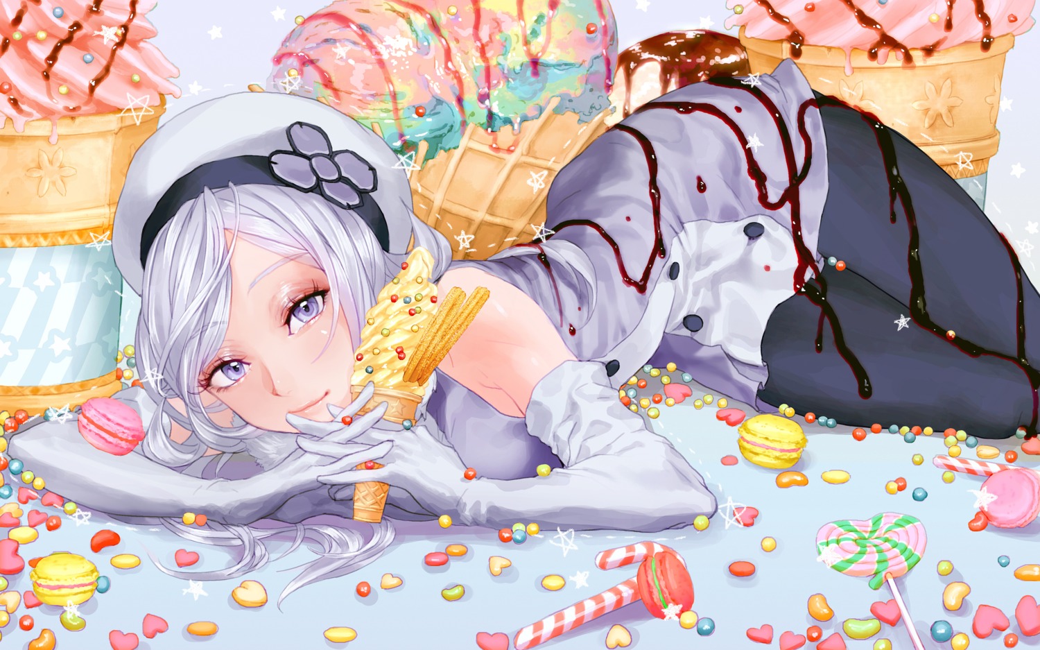 aila_jyrkiainen, cream, dress, gundam, gundam_build_fighters, pantyhose, rukiana