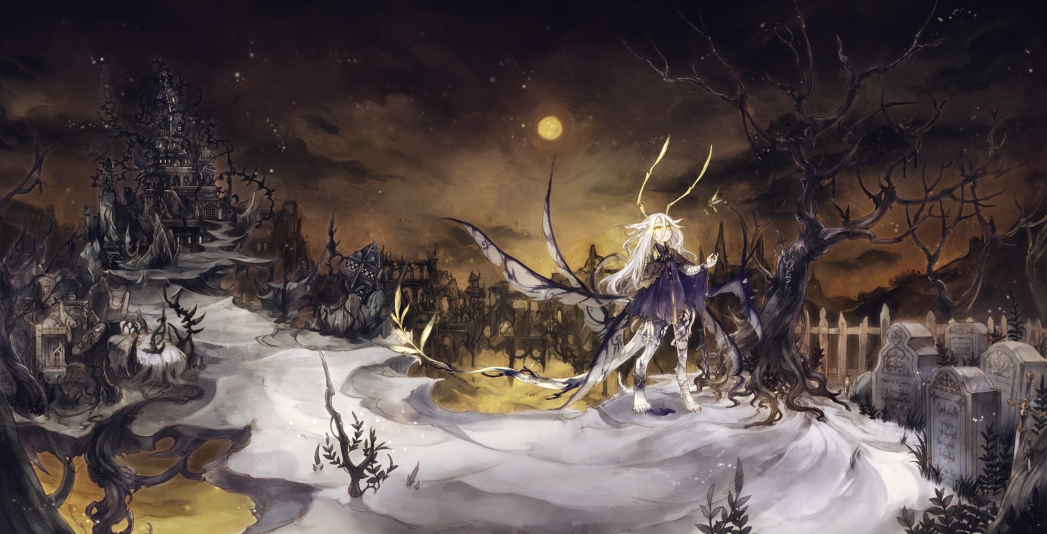 landscape, monster_girl, nemu_(isaya), pixiv_fantasia, pixiv_fantasia_fallen_kings, wings