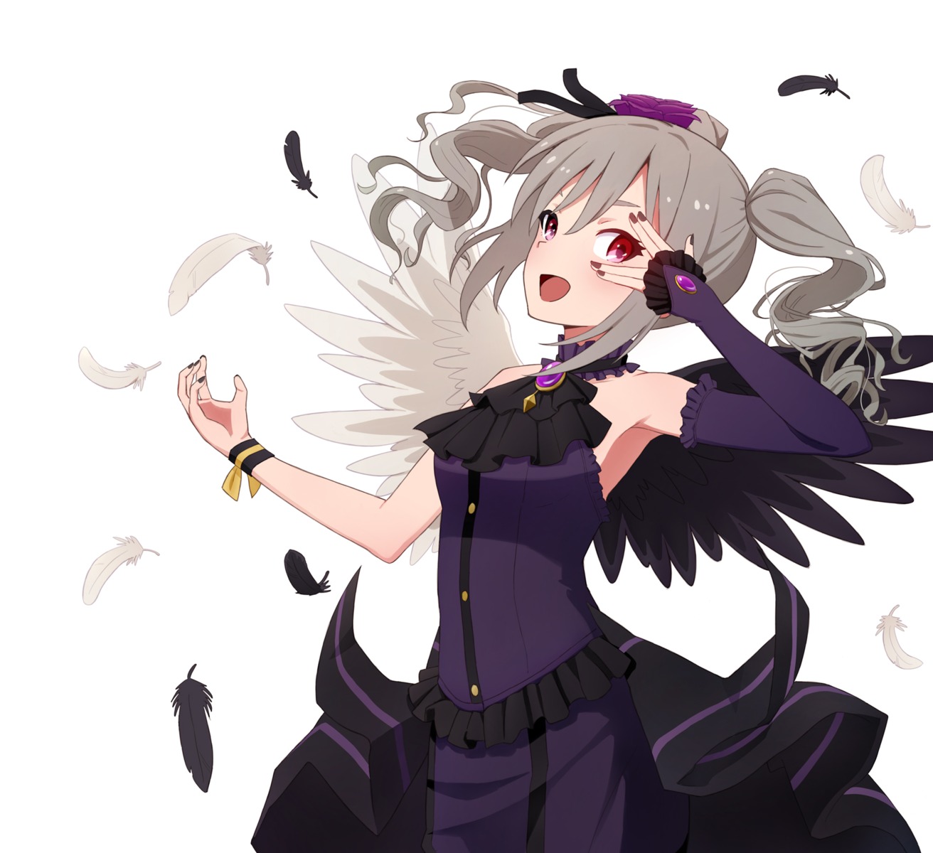 dress, kanzaki_ranko, the_idolm@ster, the_idolm@ster_cinderella_girls, wings, yahiro_(epicopeiidae)