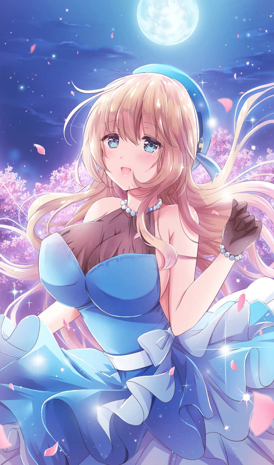 atago_(kancolle), cleavage, dress, kantai_collection, nanairo_fuuka, no_bra, see_through
