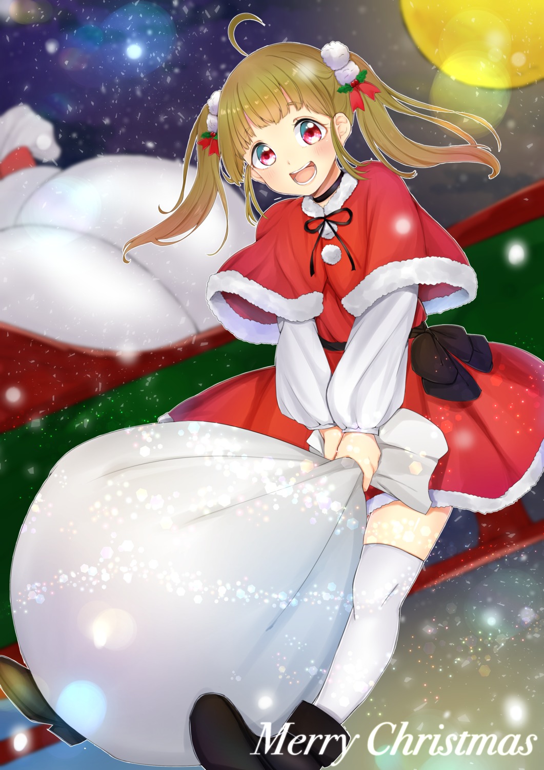 christmas, dress, mizuno_iro, thighhighs