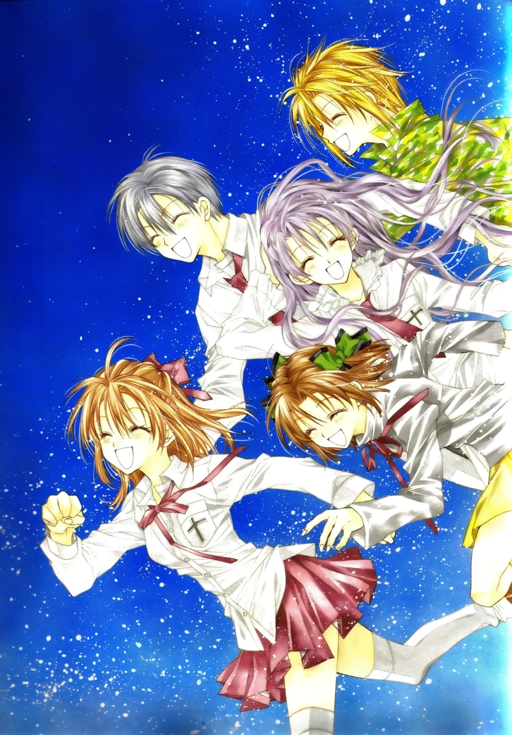 amamiya_ushio, ichinomiya_yoshitaka, otomiya_haine, shinshi_doumei_cross, tanemura_arina, tougu_takanari, trap, tsujimiya_maguri