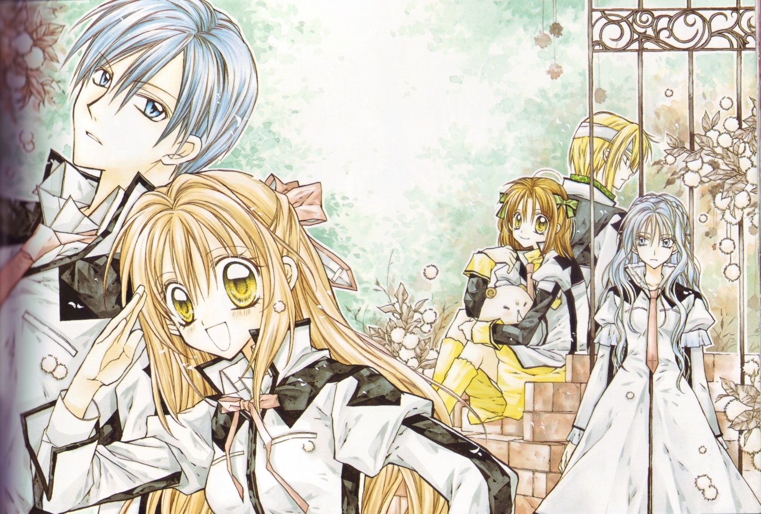 amamiya_ushio, binding_discoloration, ichinomiya_yoshitaka, okori-makuri, otomiya_haine, shinshi_doumei_cross, tanemura_arina, tougu_takanari, trap, tsujimiya_maguri