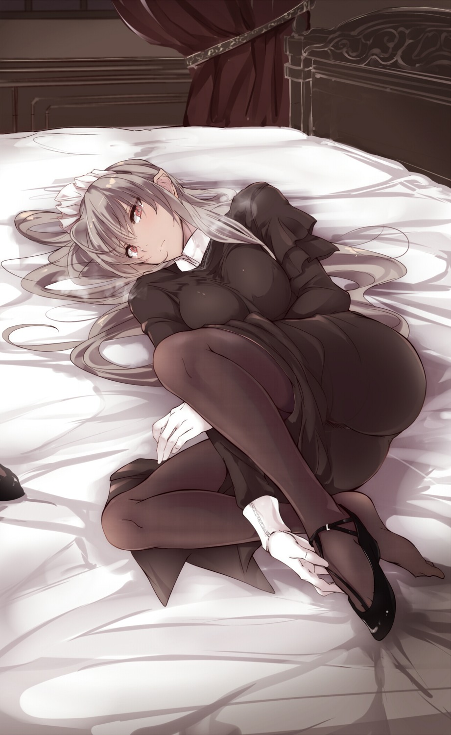 heels, maid, pantyhose, touma_kisa