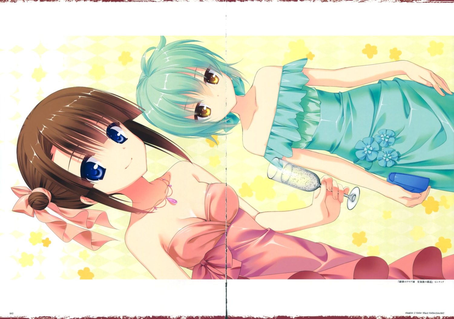 cleavage, crease, dress, hidan_no_aria, kobuichi, tooyama_kaname, yada_reki