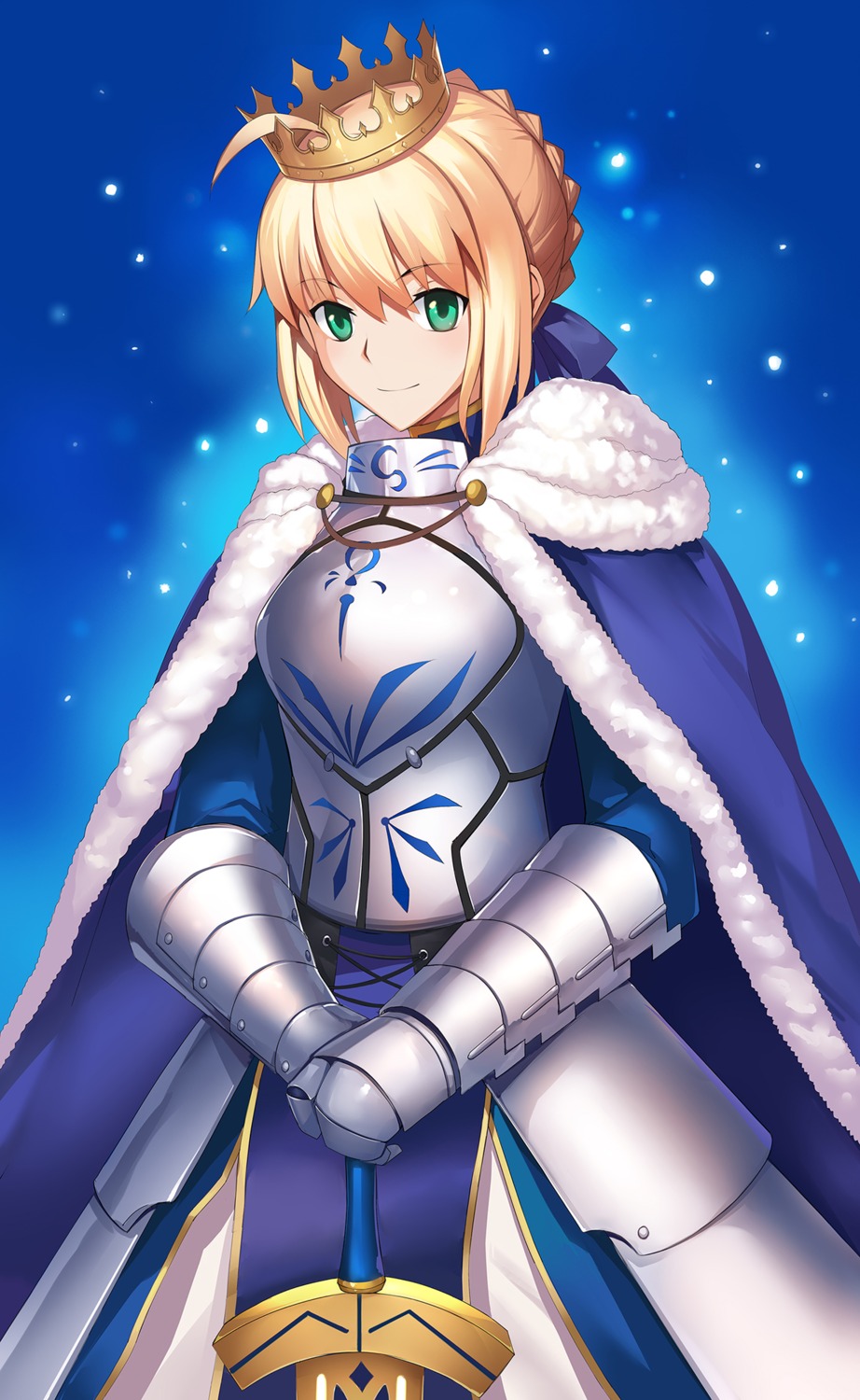 armor, artoria_pendragon_(fate), dress, fate/stay_night, sword, yuki_(clydtc)