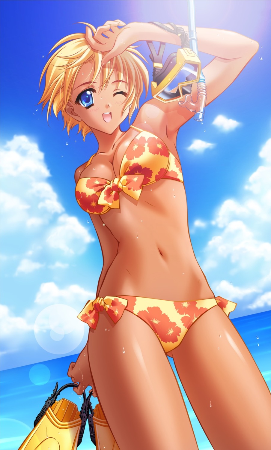 bikini, carnelian, cleavage, mizuki_(quilt), quilt, swimsuits