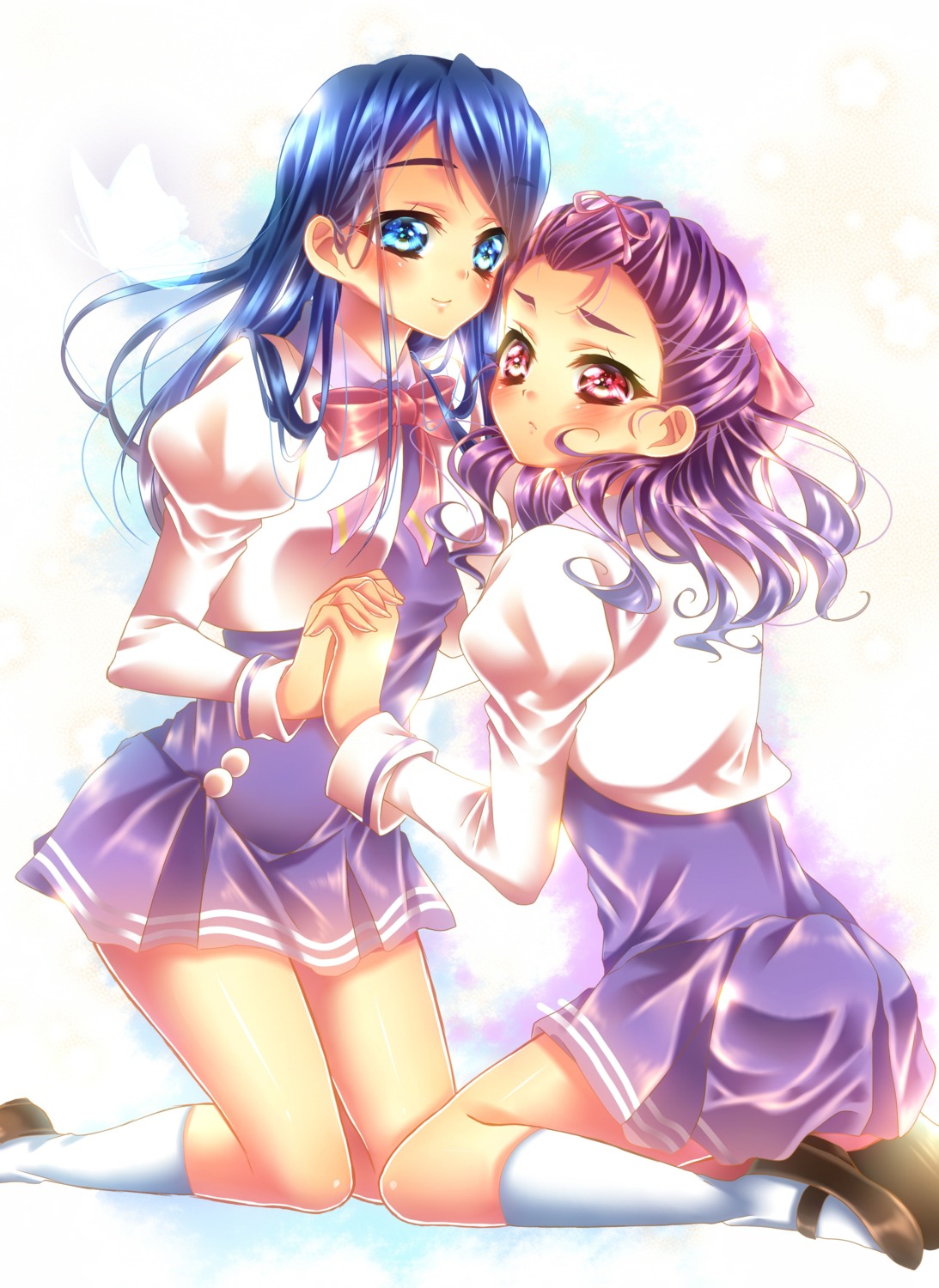 mimino_kurumi, minazuki_karen, precure, seifuku, touki_matsuri, yes!_precure_5
