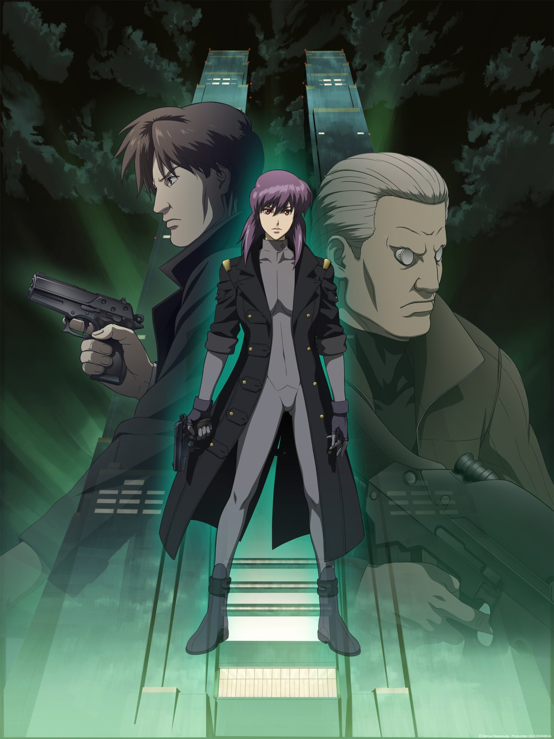 batou, ghost_in_the_shell, gun, kusanagi_motoko, togusa