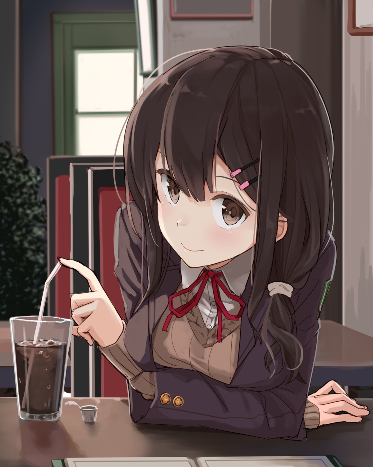 musk_tiger, seifuku, sweater