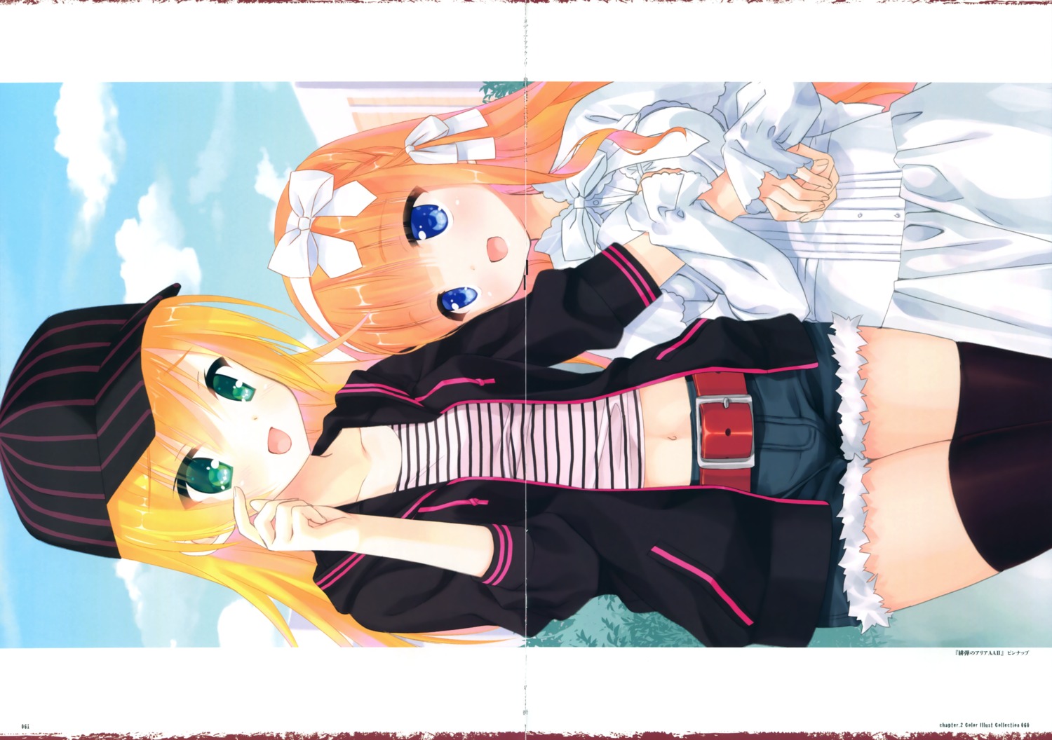 dress, gap, hidan_no_aria, hidan_no_aria_aa, hino_raika, kobuichi, shima_kirin, thighhighs