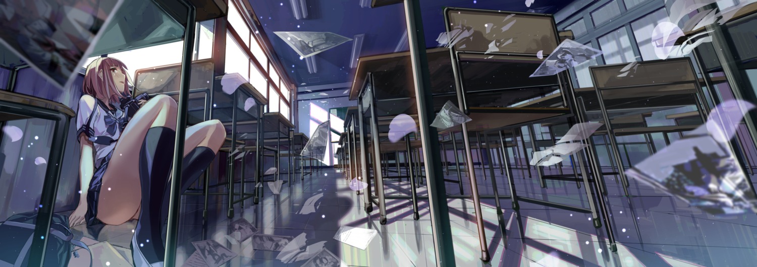 fujita_(condor), landscape, nopan, seifuku