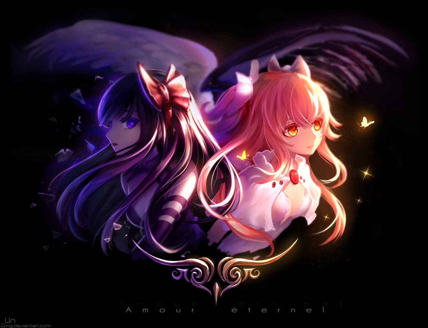 akemi_homura, cleavage, kaname_madoka, mahou_shoujo_madoka_magica, ultimate_madoka, un_s