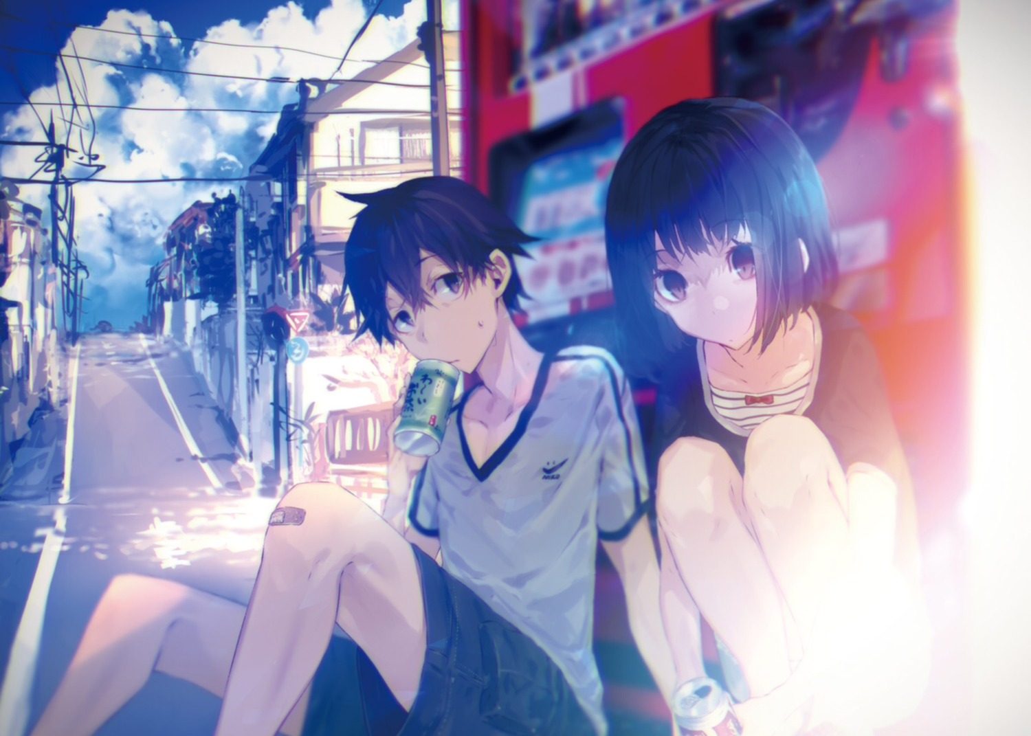 bandaid, choko_(grimgar), hai_to_gensou_no_grimgar, haruhiro, shirai_eiri
