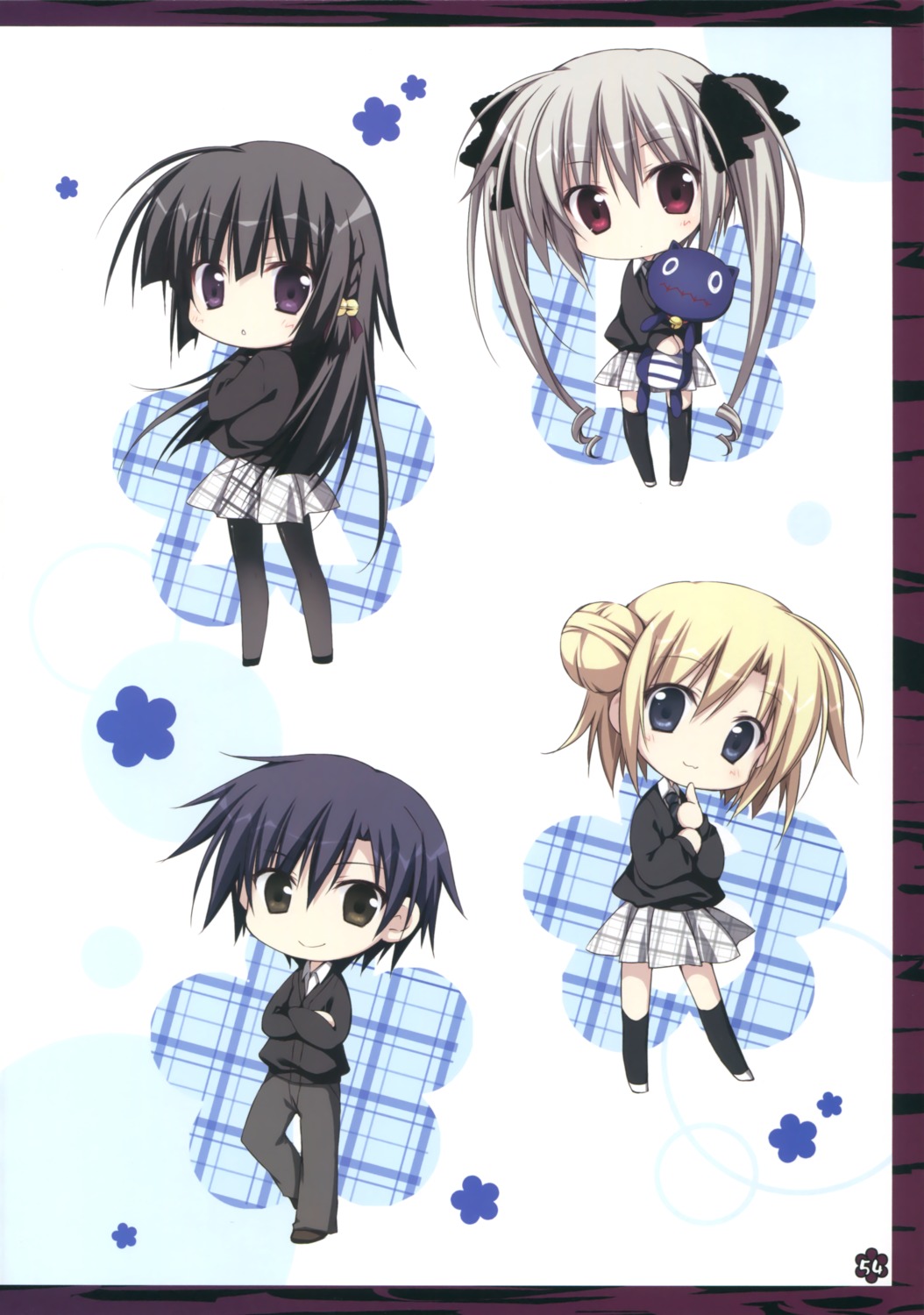 chibi, hakoniwa_no_gakuen, komiya_rio, korie_riko, pantyhose, seifuku, sweater, thighhighs
