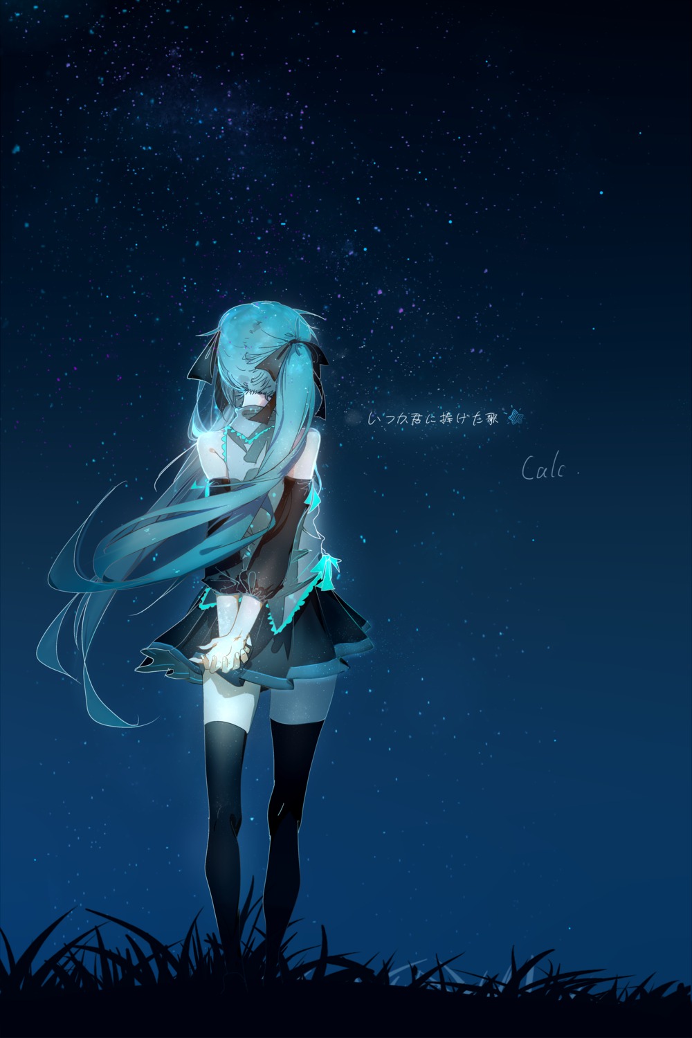 hatsune_miku, thighhighs, vocaloid, yyb