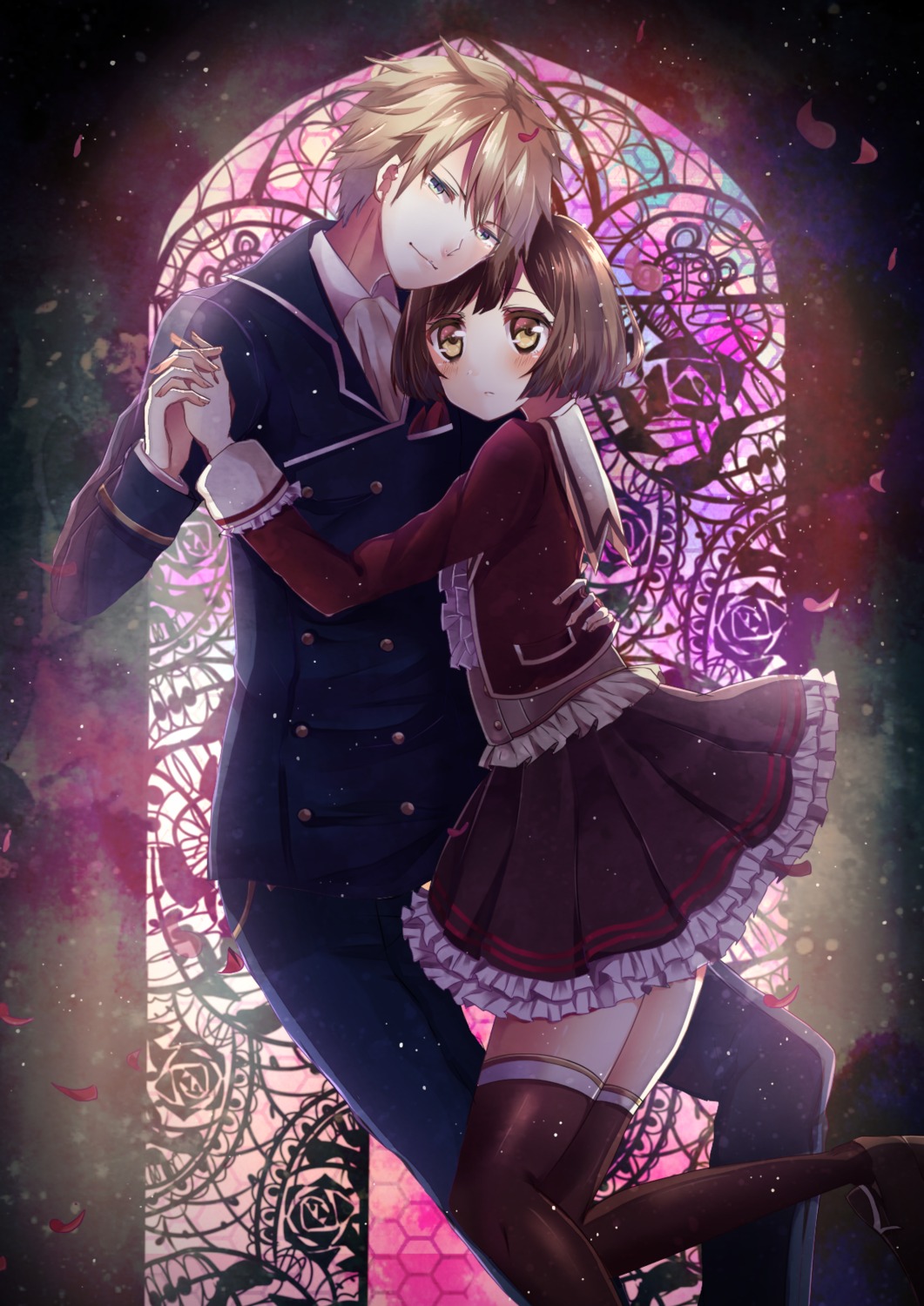 dance_with_devils, kaginuki_rem, seifuku, tachibana_ritsuka, thighhighs, utasen_chiki