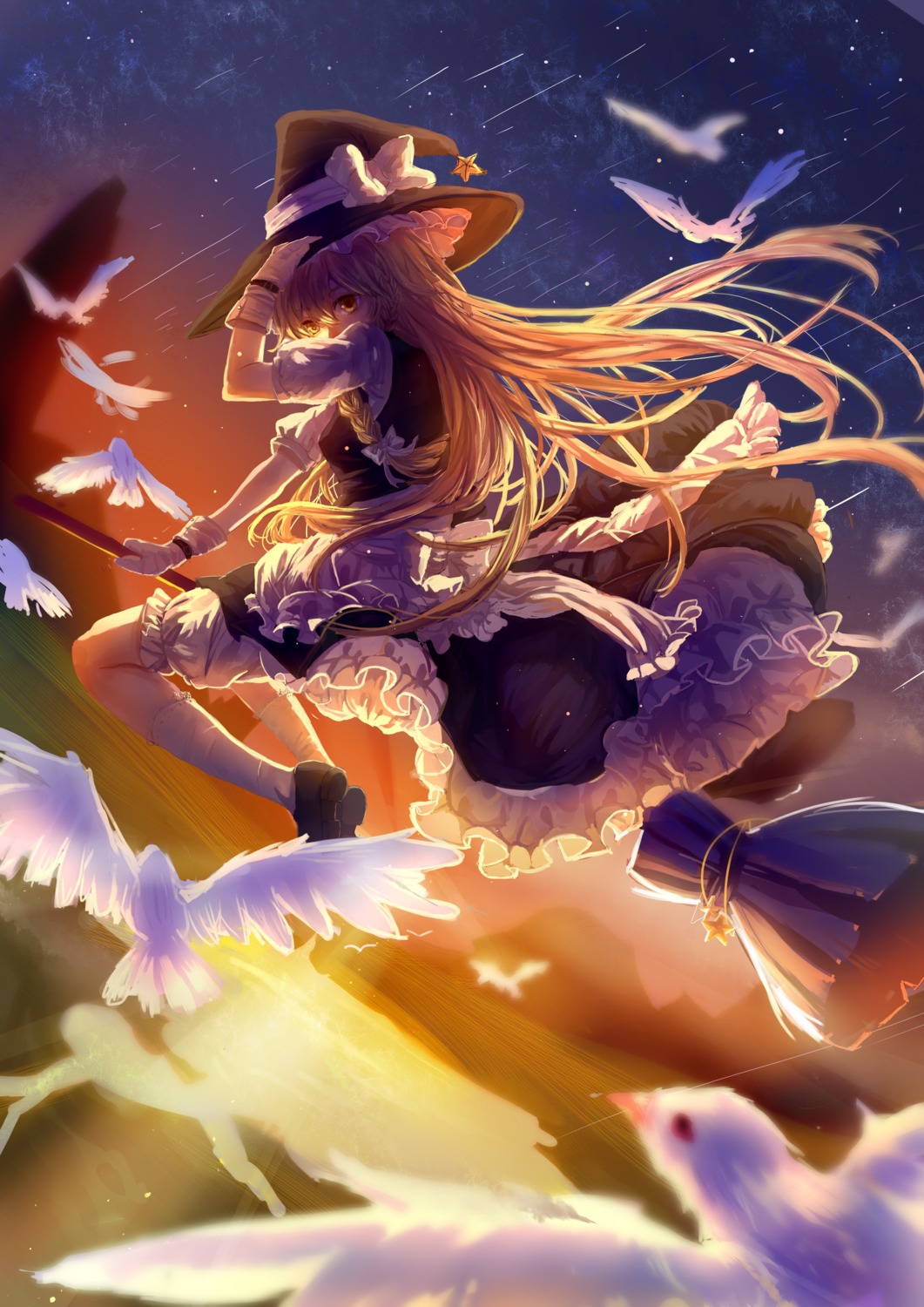 kirisame_marisa, qin_xin, touhou, witch