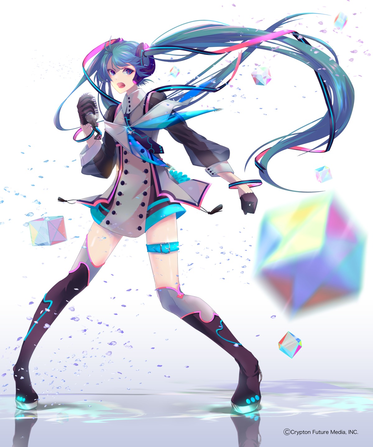 garter, hatsune_miku, hoshima, magical_mirai, see_through, thighhighs, vocaloid