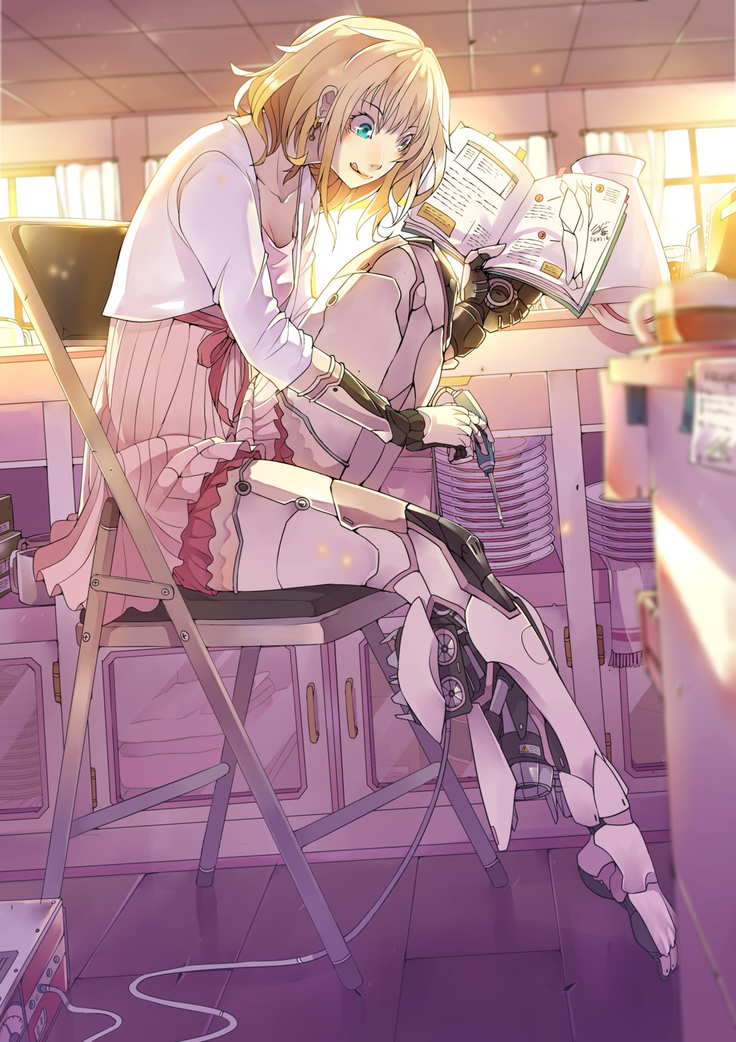 cleavage, dress, mecha_musume, sinlaire