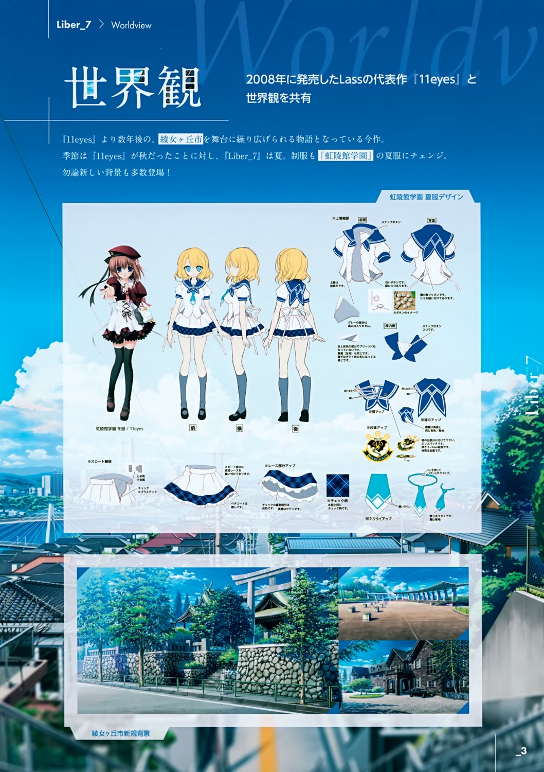character_design, lass, liber_7, seifuku, thighhighs