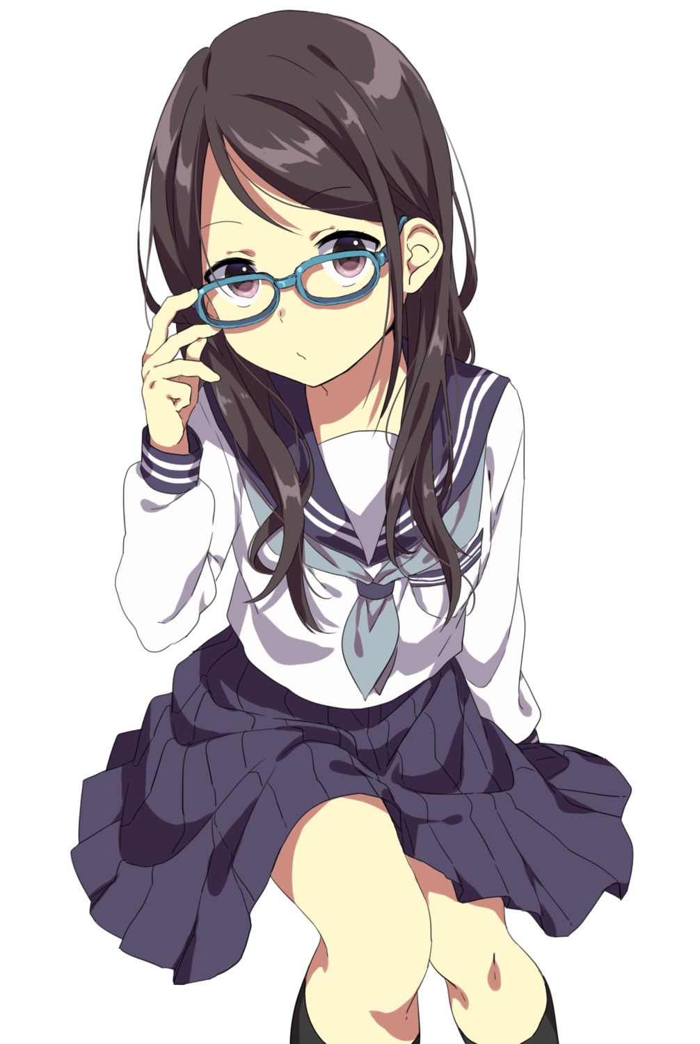 kotori_(gokigen_iori), megane, seifuku