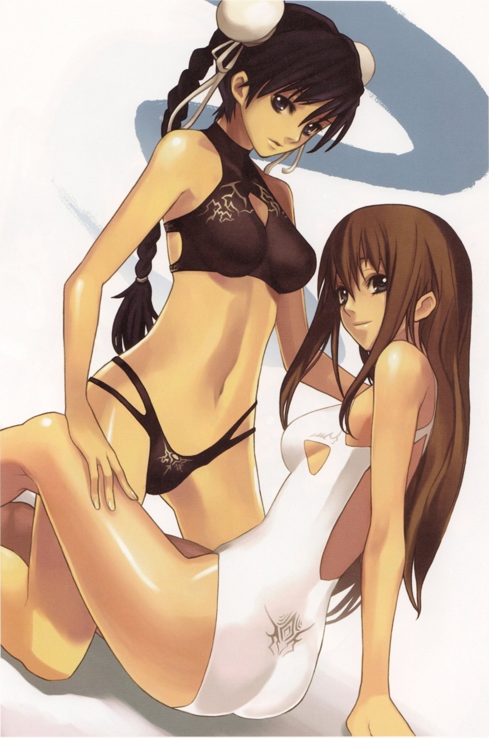 ar_tonelico, aurica_nestmile, bikini, misha_arsellec_lune, nagi_ryou, swimsuits