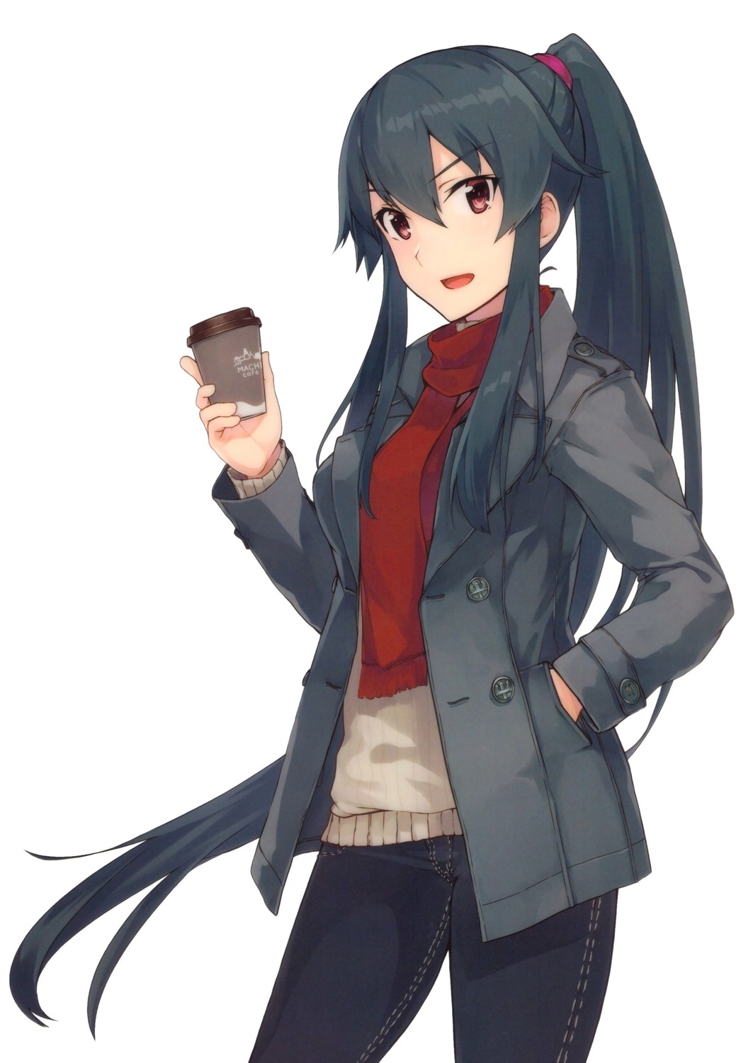 kantai_collection, konishi, sweater, yahagi_(kancolle)
