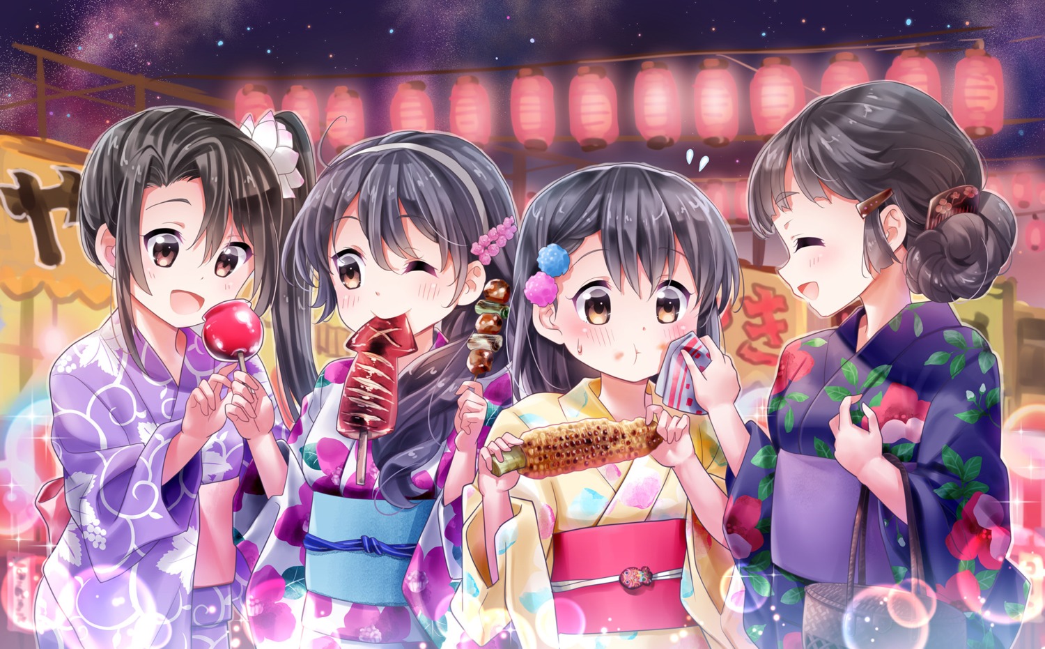 ashigara_(kancolle), haguro_(kancolle), kantai_collection, minimaru, myoukou_(kancolle), nachi_(kancolle), yukata