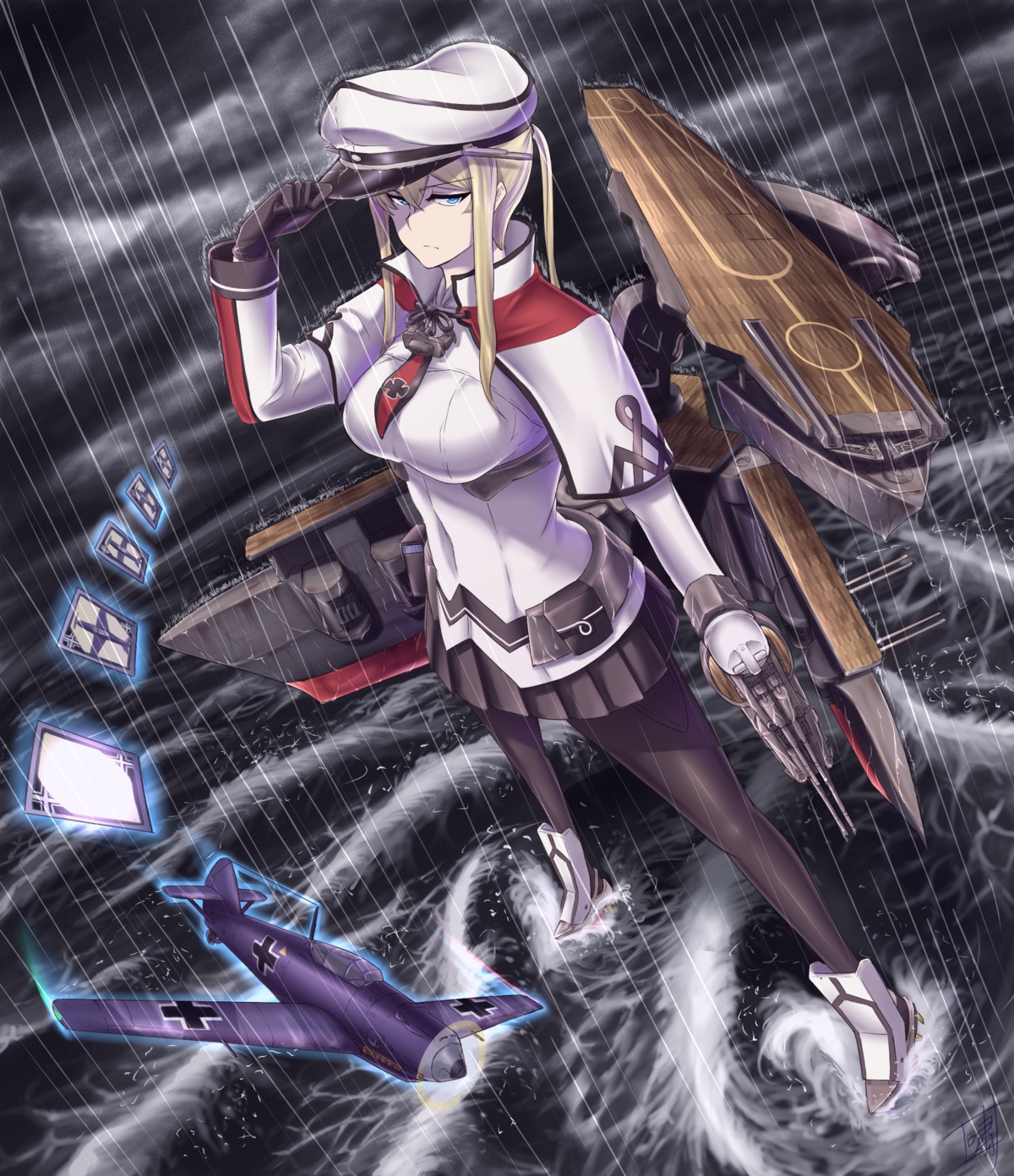 graf_zeppelin_(kancolle), heels, kantai_collection, pantyhose, shao_(newton), uniform