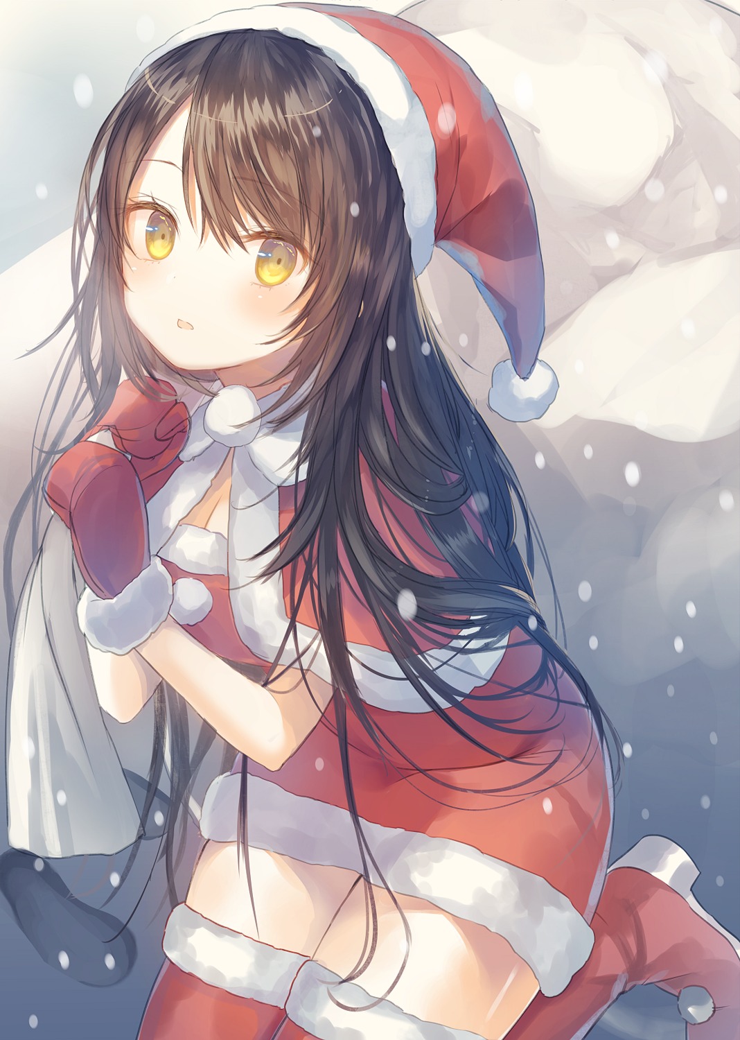 christmas, dress, heels, iori_yosuga, thighhighs