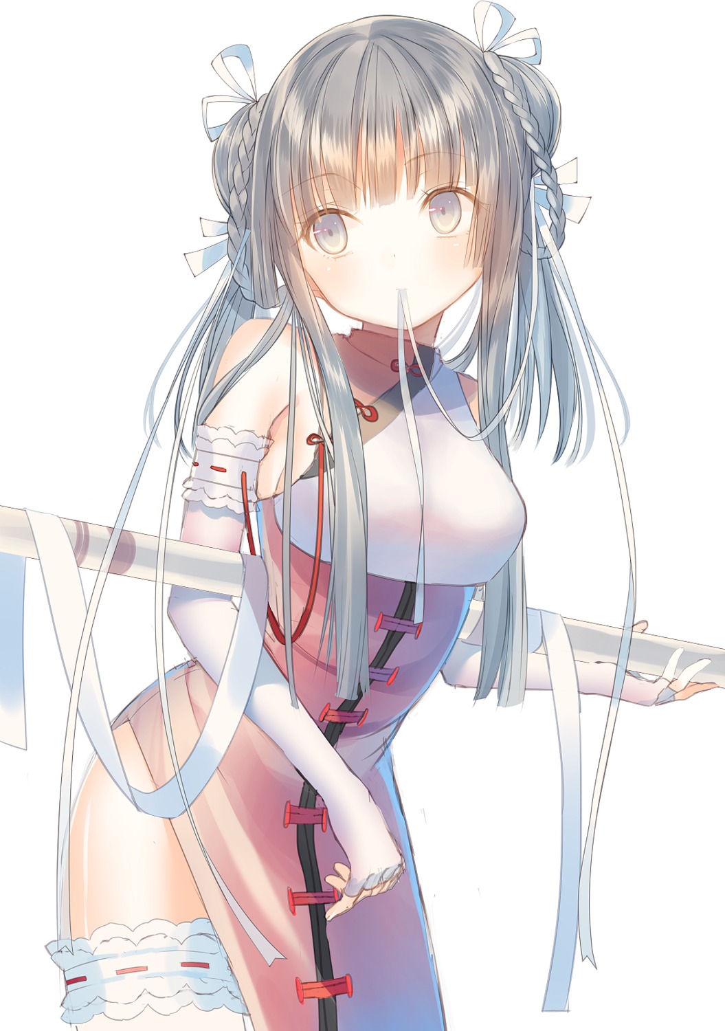 chinadress, iori_yosuga, thighhighs, weapon