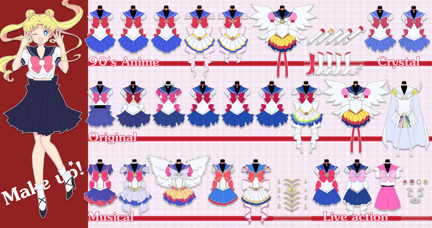 bishoujo_senshi_sailor_moon, character_design, heels, saki_(hxaxcxk), seifuku, tsukino_usagi