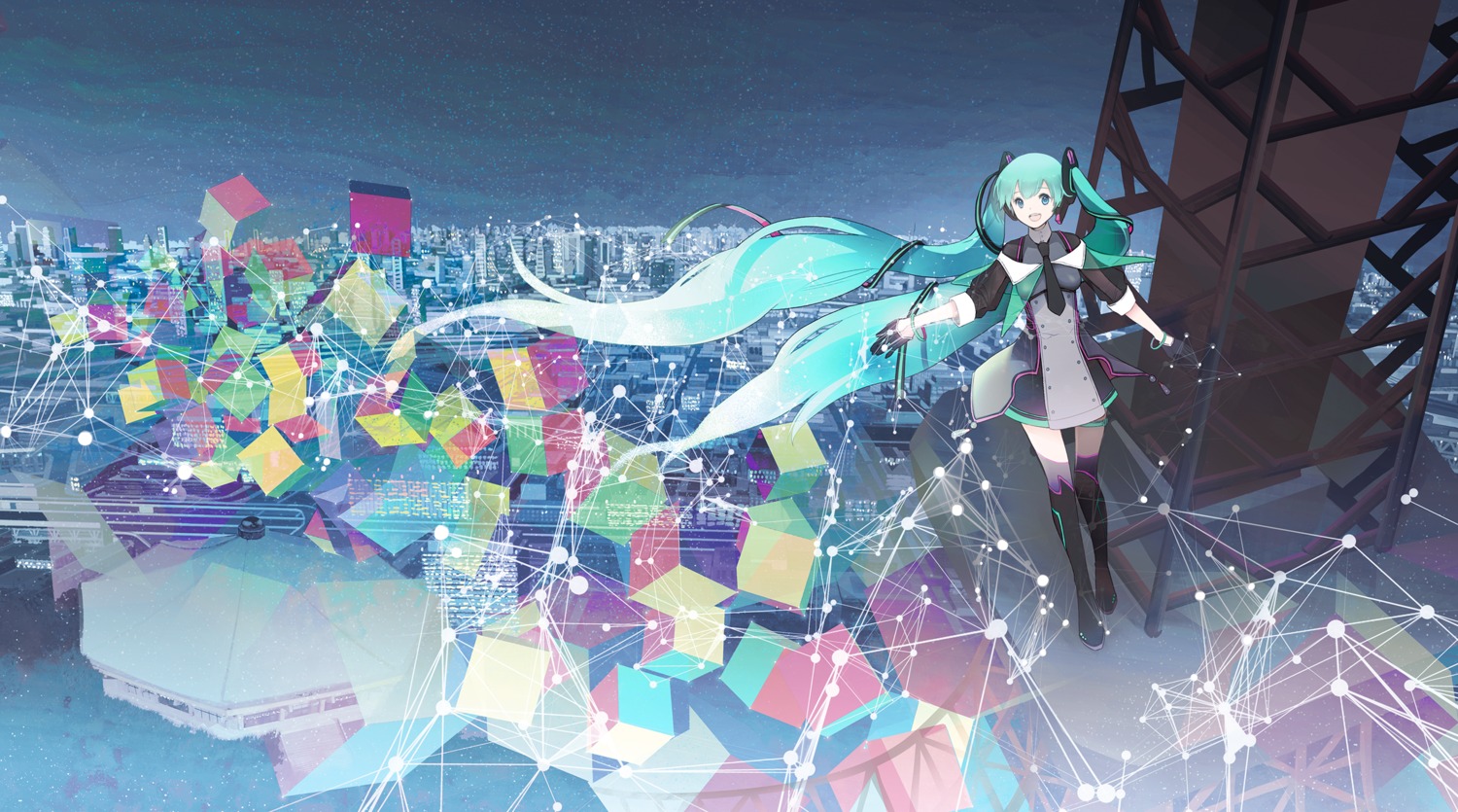 chris, chris4708, hatsune_miku, landscape, thighhighs, vocaloid