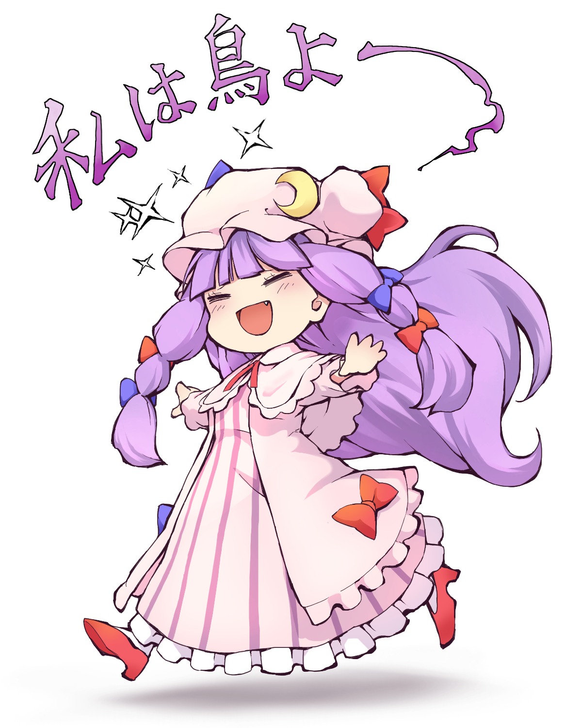 dress, heels, mikoma_sanagi, patchouli_knowledge, touhou