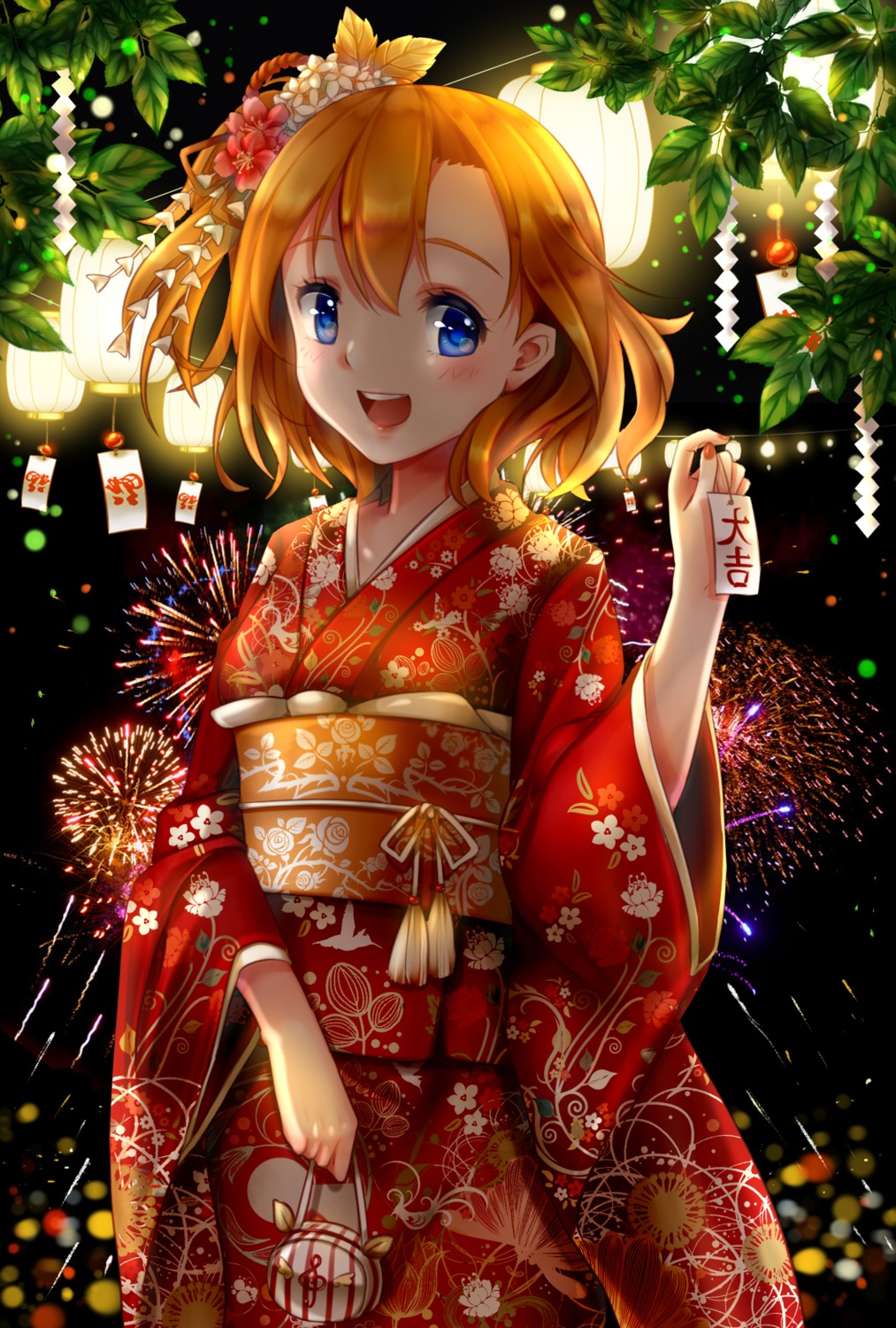 douyacai, kimono, kousaka_honoka, love_live!, love_live!_(series)