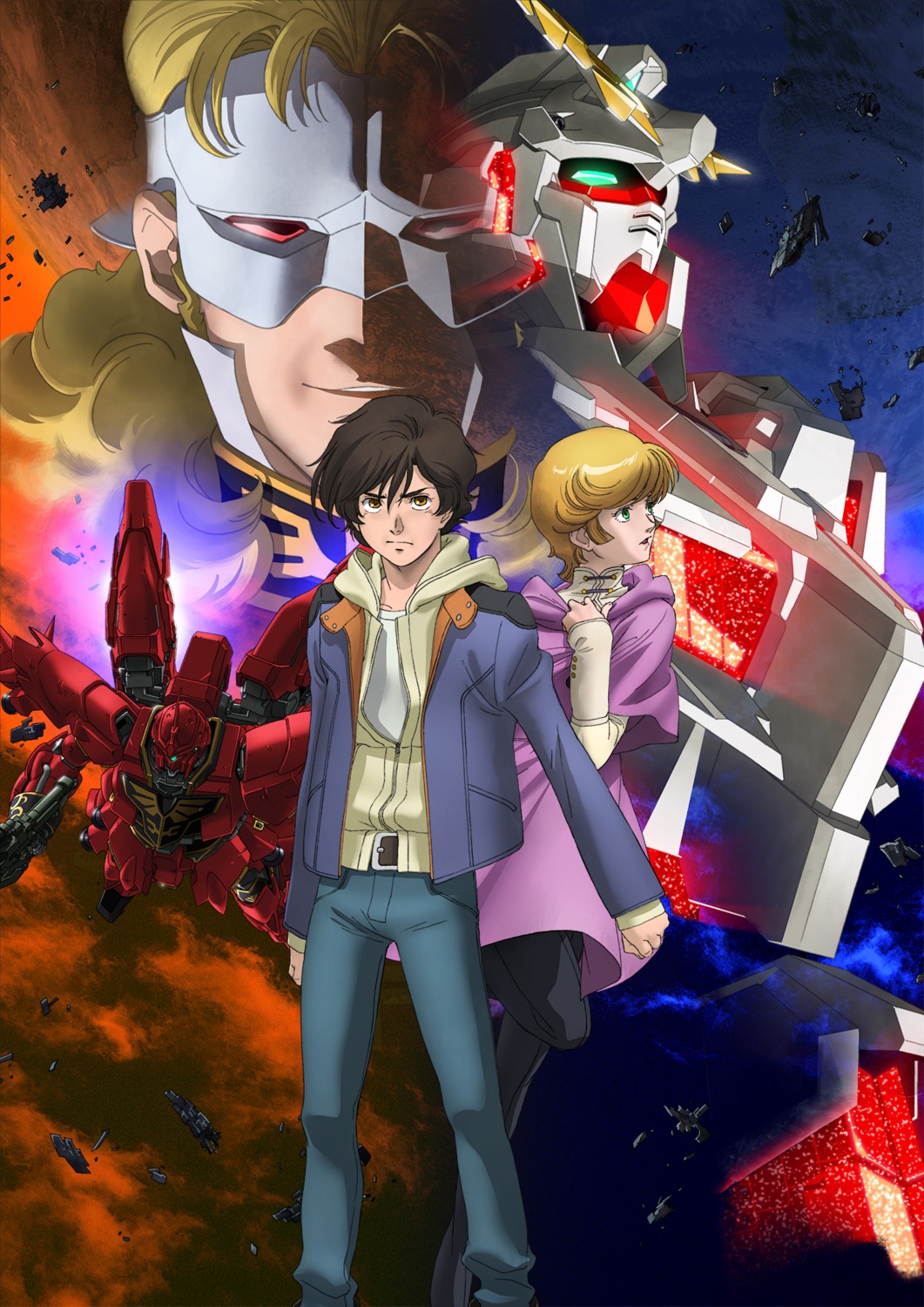 audrey_burne, banagher_links, chiba_yuriko, full_frontal, gundam, gundam_unicorn, mecha, nakada_eiji, sinanju, unicorn_gundam