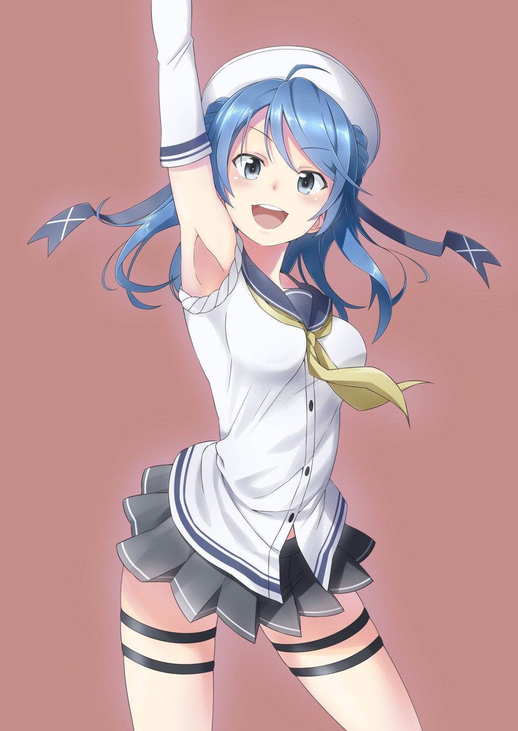 kantai_collection, seifuku, takahan, urakaze_(kancolle)
