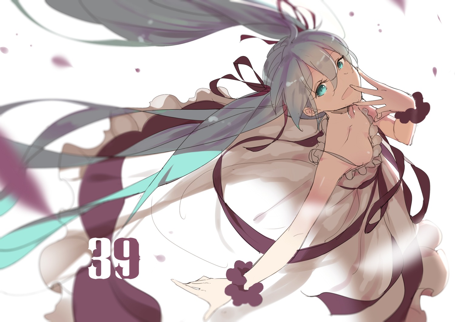 cleavage, hatsune_miku, lf, vocaloid