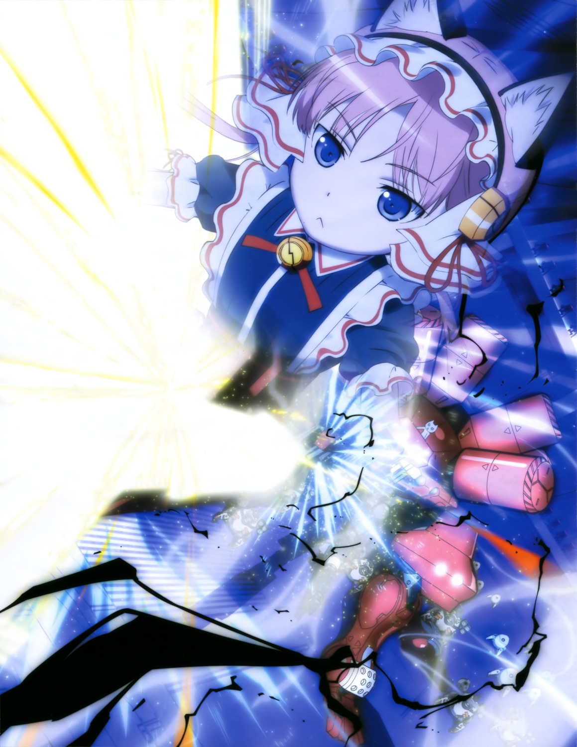 animal_ears, clarion, koukaku_no_pandora:_ghost_urn, maid, nekomimi