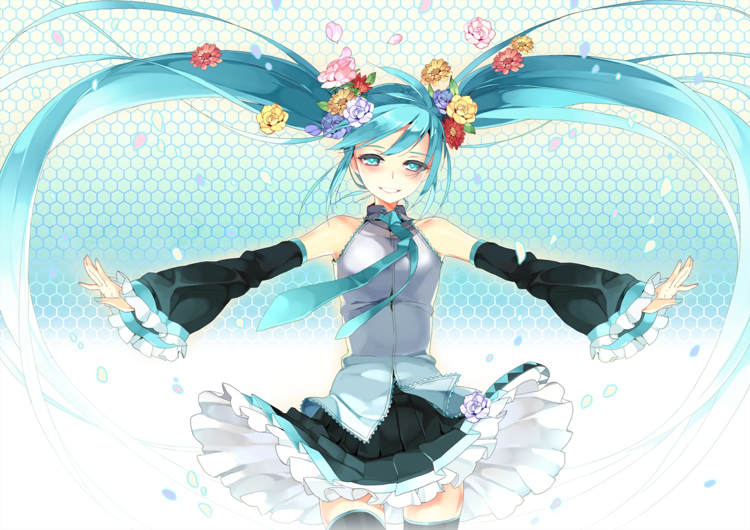 btoor, hatsune_miku, thighhighs, vocaloid