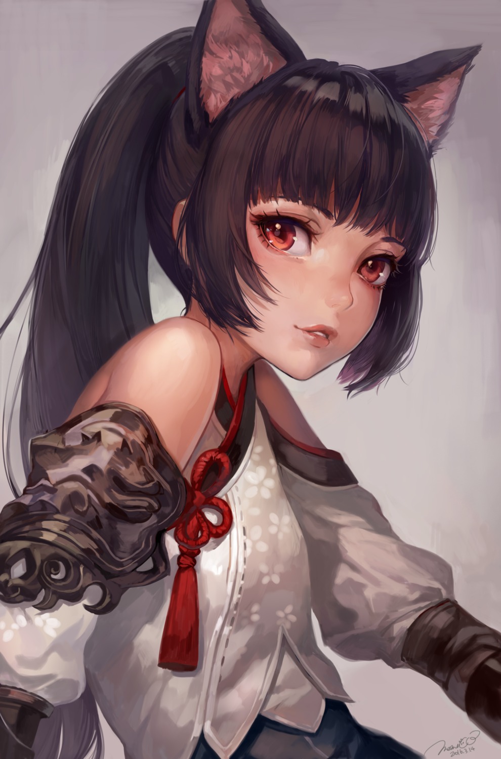 animal_ears, armor, elin, momoko_(momopoco), tera_online