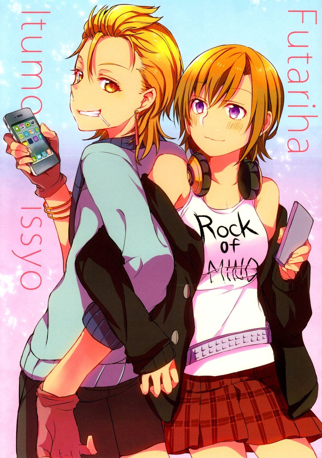 headphones, kimura_natsuki, mikanuji, tada_riina, the_idolm@ster, the_idolm@ster_cinderella_girls