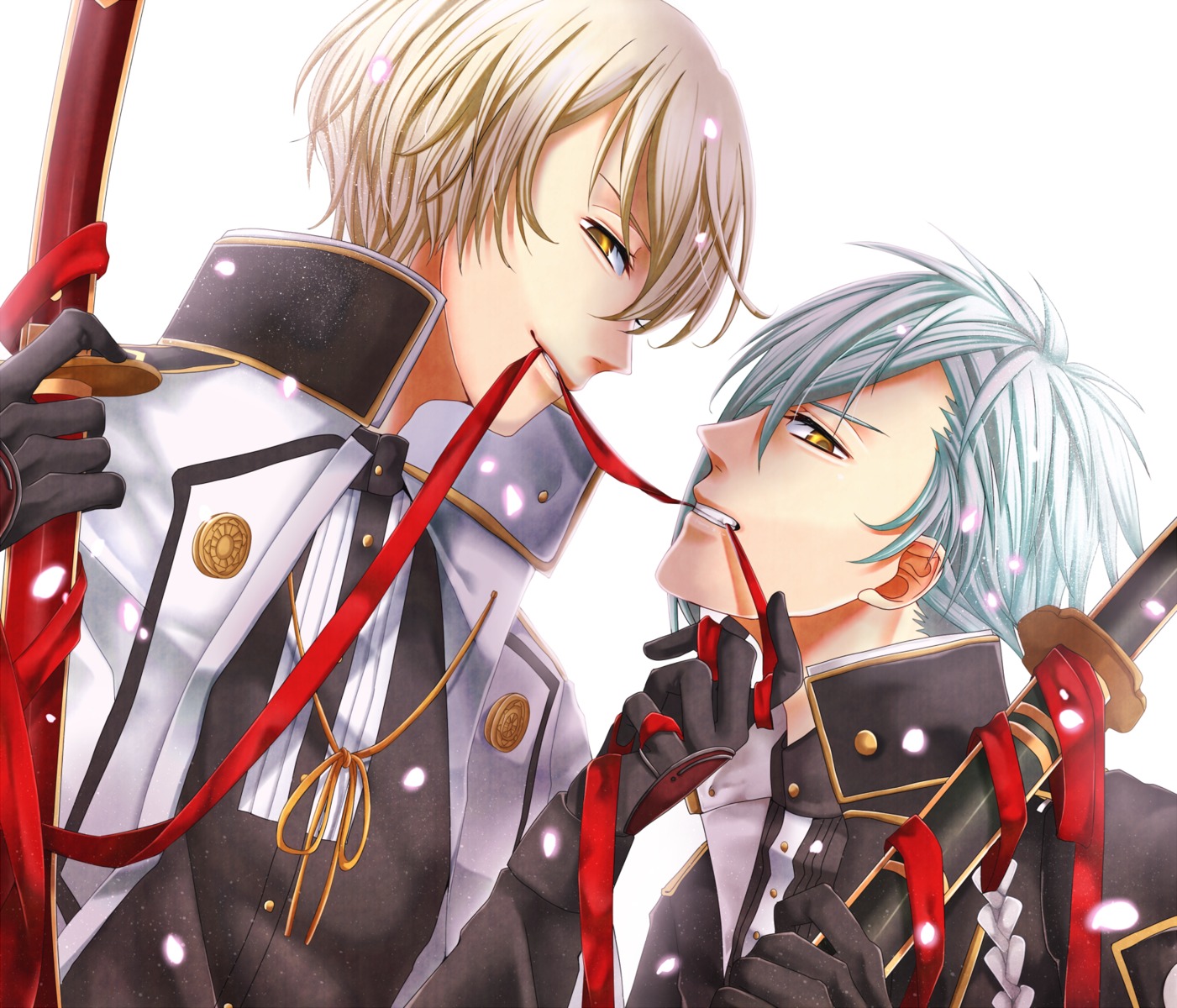 higekiri, hizamaru, male, sakisaka_hibikiiro, sword, touken_ranbu, yaoi