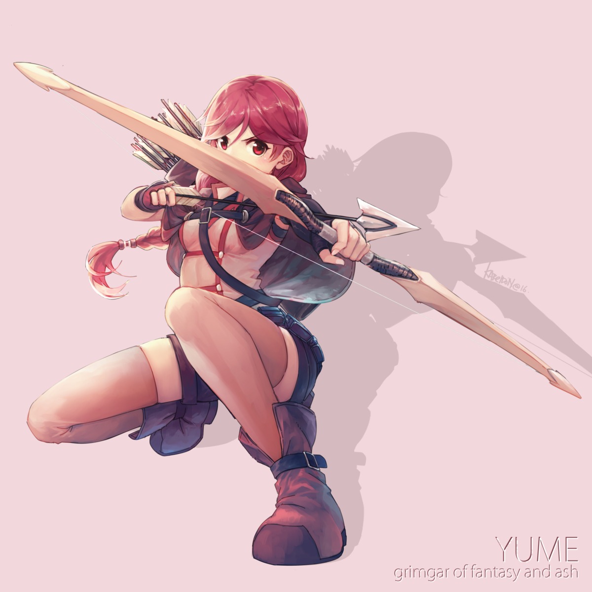 curry_bowl, hai_to_gensou_no_grimgar, thighhighs, weapon, yume_(grimgar)