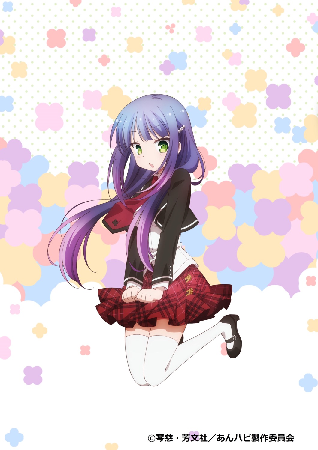 anne_happy, heels, hibarigaoka_ruri, seifuku, thighhighs