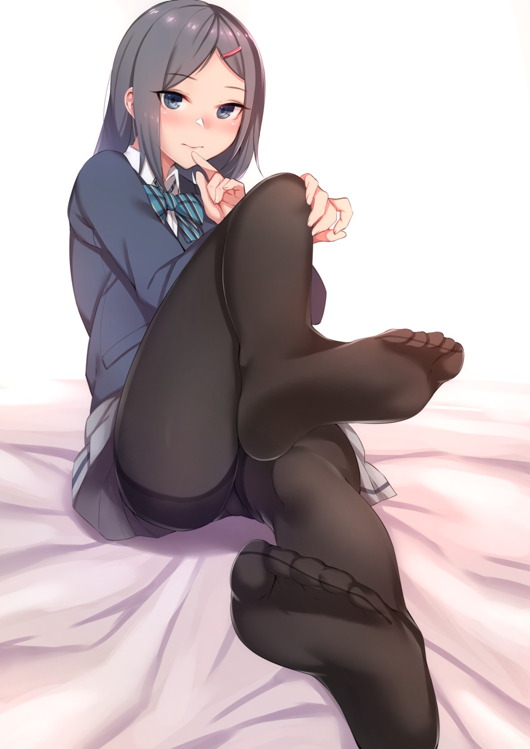 feet, kyuuso_inukami, pantyhose, seifuku